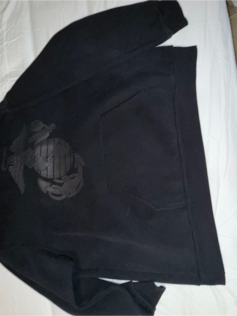 United States Marine Corps Black Graphic Hoodie Sweatshirt